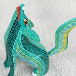 Wood alebrije figurine, 'Coyote Delight' - Handcrafted Copal Wood Coyote Alebrije Figurine