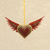 Wood ornament, 'Wings of the Heart' - Copal Wood Heart Shaped Ornament from Mexico thumbail