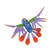 Wood alebrije ornament, 'Fanciful Flutter in Purple' - Copal Wood Purple Colorful Alebrije Hummingbird Ornament (image 2b) thumbail