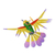 Wood alebrije ornament, 'Fanciful Flutter in Yellow' - Copal Wood Yellow Colorful Alebrije Hummingbird Ornament (image 2b) thumbail