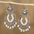 Cultured pearl chandelier earrings, 'Ballroom Splendor' - Cultured Pearl Sterling Silver Scroll Chandelier Earrings thumbail
