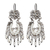 Cultured pearl chandelier earrings, 'Ballroom Splendor' - Cultured Pearl Sterling Silver Scroll Chandelier Earrings (image 2a) thumbail