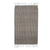 Tapete de lana zapoteca, (2x3) - Alfombra 100% lana tejida a mano con rayas grises y beige (2x3)