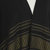 Zapotec cotton rebozo shawl, 'Night Band in Yellow' - 100% Cotton Handwoven Black with Yellow Stripes Rebozo