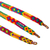Cotton wristband bracelets, 'Colorful Concoction' (set of 3) - Colorful Handwoven Cotton Wristband Bracelets (Set of 3) (image 2c) thumbail