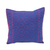 Cotton cushion cover, 'Felicity' - Blue and Fuchsia Diamond Brocade Cotton Cushion Cover thumbail