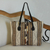 Leather accent Zapotec wool tote, 'Earthy Zapotec' - Handwoven Zapotec Wool Tote Handbag from Mexico thumbail