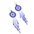 Glass beaded dangle earrings, 'Blue Dreamcatcher' - Long Glass Beaded Earrings in Blue from Mexico (image 2c) thumbail
