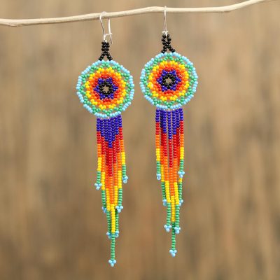 Circle deals beaded earrings