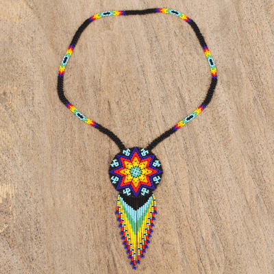 Download Colorful Huichol Glass Beaded Necklace from Mexico ...