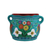 Ceramic wall art, 'Garden Vase' - Turquoise Hand Painted Ceramic Decorative Vase Wall Art thumbail