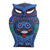 Ceramic wall art, 'Ancestor Owl' - Hand Painted Colorful Ceramic Owl with Day of the Dead Skull