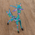Wood alebrije statuette, 'Winged Song' - Teal Alebrije Gazelle with Multicolor Hand Painted Motifs (image 2b) thumbail
