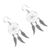 Sterling silver dangle earrings, 'Wings of Beauty' - Floral Sterling Silver Dangle Earrings from Mexico