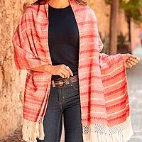 Handwoven Zapotec Brown on Ivory Cotton Rebozo Shawl 'Natural Allure' -  Smithsonian Folklife Festival Marketplace