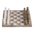 Onyx and marble chess set, 'Brown and Ivory' - Onyx and Marble Chess Set Crafted in Mexico (image 2d) thumbail