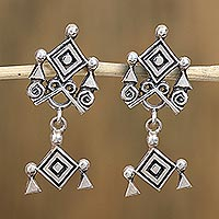 Featured review for Sterling silver dangle earrings, Godly Eye