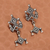 Sterling silver dangle earrings, 'Godly Eye' - Ojo de Dios Sterling Silver Dangle Earrings from Mexico