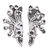 Ohrhänger aus Sterlingsilber, „Miquiztli“ – Ohrhänger aus Sterlingsilber mit aztekischem Gott des Todes