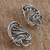 Sterling silver button earrings, 'Kukulkan' - Sterling Silver Kukulkan Button Earrings from Mexico (image 2d) thumbail