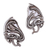 Sterling silver button earrings, 'Kukulkan' - Sterling Silver Kukulkan Button Earrings from Mexico (image 2e) thumbail