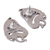 Sterling silver button earrings, 'Kukulkan' - Sterling Silver Kukulkan Button Earrings from Mexico (image 2f) thumbail
