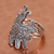 Sterling silver wrap ring, 'Pre-Hispanic Butterfly' - Pre-Hispanic Butterfly Sterling Silver Wrap Ring (image 2c) thumbail