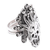 Sterling silver wrap ring, 'Miquiztli' - Aztec God of Death Sterling Silver Wrap Ring from Mexico (image 2c) thumbail