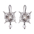 Cultured pearl filigree dangle earrings, 'Petal Points' - Cultured Pearl and Sterling Silver Filigree Dangle Earrings (image 2a) thumbail