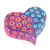Caja decorativa de madera - Caja Decorativa de Madera en Forma de Corazón con Motivos Florales