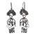 Cultured pearl filigree dangle earrings, 'Basket of Buds' - Floral Cultured Pearl Filigree Dangle Earrings from Mexico