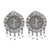 Cultured pearl filigree dangle earrings, 'Protection of Saint Benedict' - Cultured Pearl Saint Benedict Dangle Earrings from Mexico (image 2a) thumbail