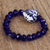 Ceramic and crystal beaded stretch bracelet, 'Celestial Delight' - Ceramic and Crystal Heart Beaded Bracelet from Mexico (image 2b) thumbail