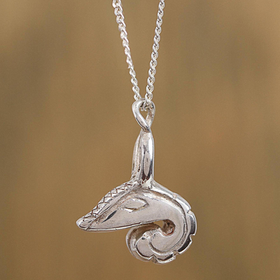 Sterling Silver Conch Shell Pendant 