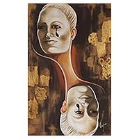 'Duality' (2008) - Surrealist Painting of Two Faces (2008) from Mexico