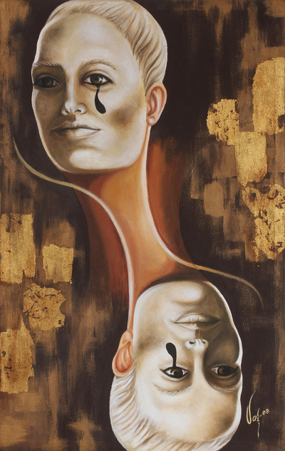 'Duality' (2008) - Surrealist Painting of Two Faces (2008) from Mexico