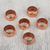 Copper napkin rings, 'Bright Sheen' (set of 6) - Handcrafted Hammered Copper Napkin Rings (Set of 6) thumbail