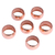 Copper napkin rings, 'Bright Sheen' (set of 6) - Handcrafted Hammered Copper Napkin Rings (Set of 6) (image 2a) thumbail