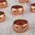 Copper napkin rings, 'Bright Sheen' (set of 6) - Handcrafted Hammered Copper Napkin Rings (Set of 6) (image 2b) thumbail
