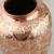 Copper decorative vase, 'Shining Glory' - Handcrafted Floral Copper and Silver Vase from Mexico (image 2d) thumbail