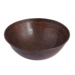 Recycled copper sink, 'Sophistication Renewed' - Handcrafted Upcycled Copper Sink with Hammered Finish