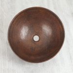 Recycled copper sink, 'Sophistication Renewed' - Handcrafted Upcycled Copper Sink with Hammered Finish