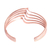 Copper cuff bracelet, 'Brilliant Waves' - Modern Handcrafted Copper Cuff Bracelet from Mexico (image 2c) thumbail