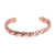 Copper cuff bracelet, 'Brilliant Luster' - Handcrafted Textured Copper Cuff Bracelet from Mexico (image 2c) thumbail