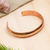 Copper cuff bracelet, 'Brilliant Sheen' - Handcrafted Copper Cuff Bracelet from Mexico thumbail