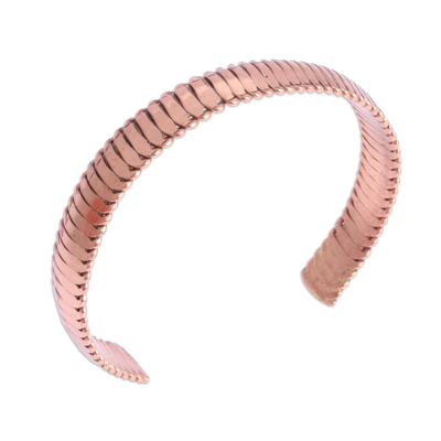 Manschettenarmband aus Kupfer - Handgefertigtes Kupfer-Manschettenarmband aus Mexiko
