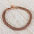 Copper chain bracelet, 'Bright Inspiration' - Handcrafted Copper Braided Chain Bracelet from Mexico thumbail