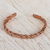 Copper cuff bracelet, 'Brilliant Bond' - Handcrafted Braided Copper Cuff Bracelet from Mexico (image 2b) thumbail
