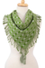 Cotton scarf, 'Mexican Spring' - Cotton Scarf in Spring Green and Eucalyptus from Mexico
