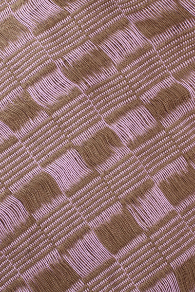Bufanda de algodón - Bufanda de algodón tejida a mano en sepia y lila de México